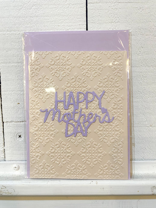 MD CARD- CREAM AND LILAC