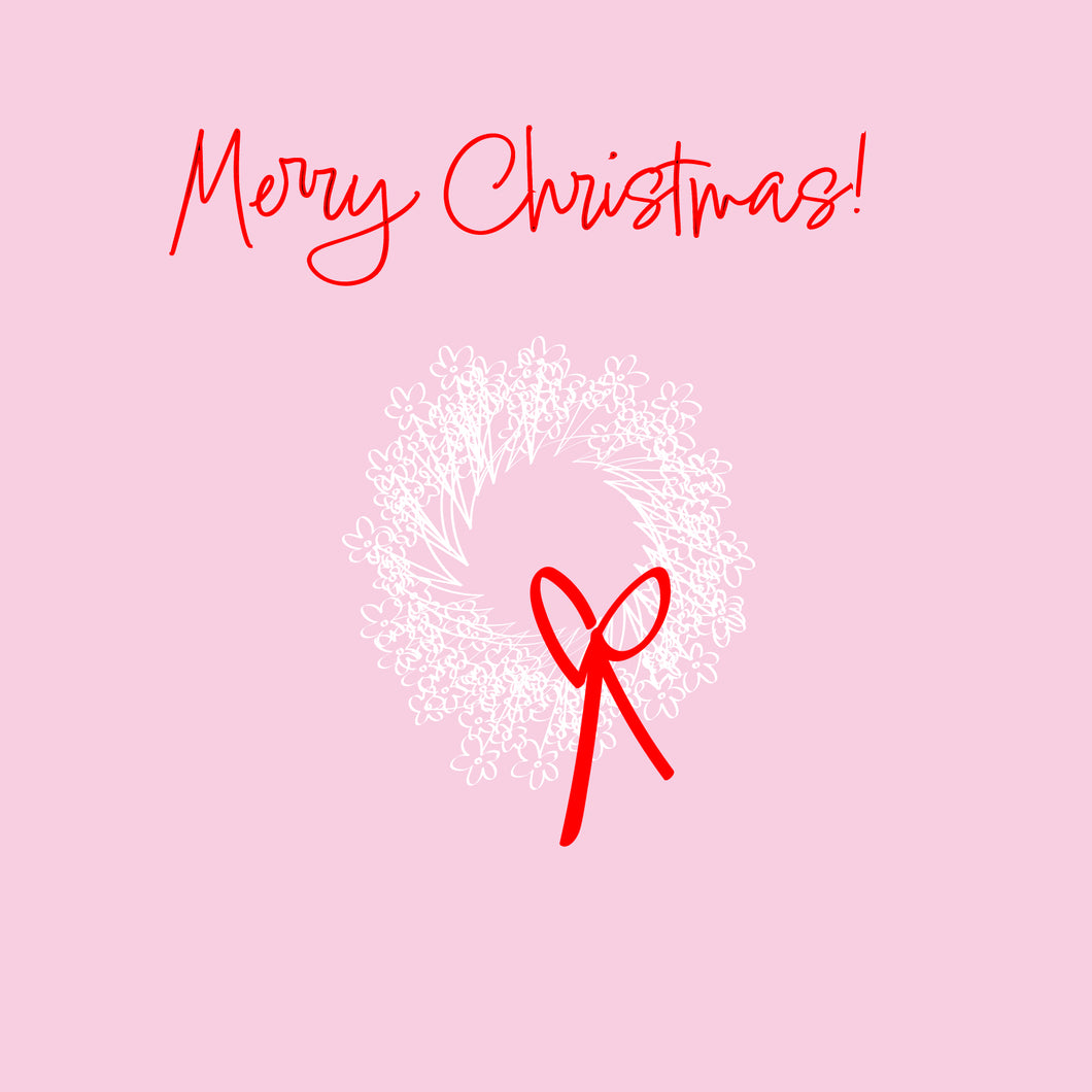 MERRY CHRISTMAS CARD WHITE