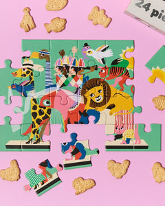24 PIECE KIDS PUZZLE- ANIMAL CARNIVAL