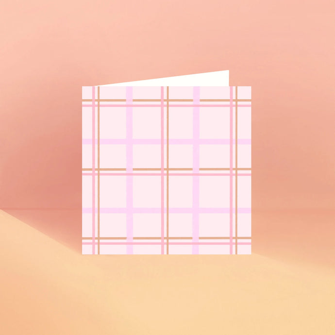 PINK PLAID CARD